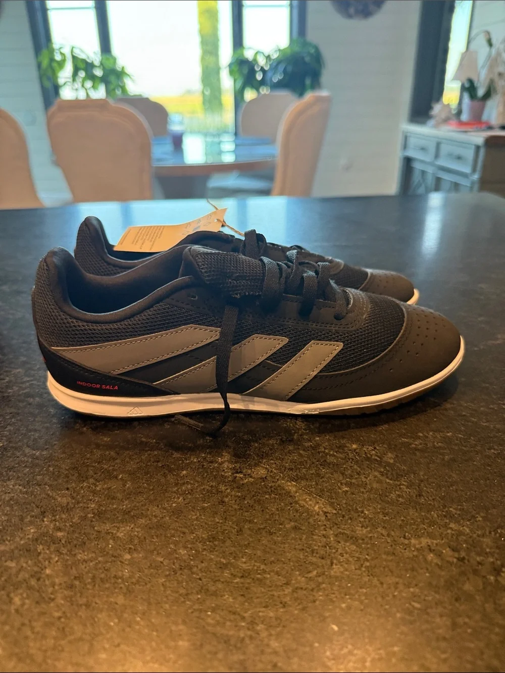 adidas Black and Gray Indoor Sala Athletic Shoes